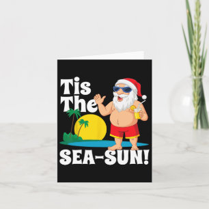 Cartão Bebendo Papai Noel É O Natal Do Sol Do Mar Em
