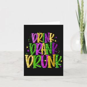 Cartão Beber Bebado Engraçado Festival Mardi Gras