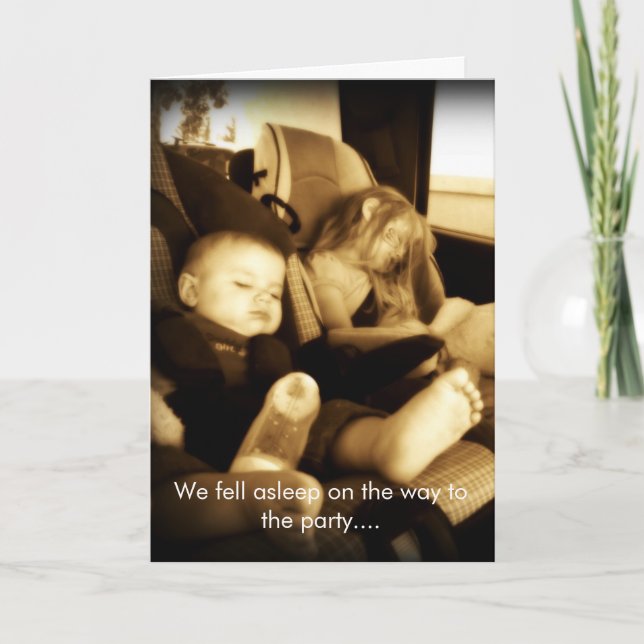 Cartão Bebês de aniversário atrasados (Frente)