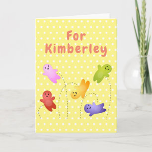 Cartão Bebês geleia bonitos doces doces desenhos animados