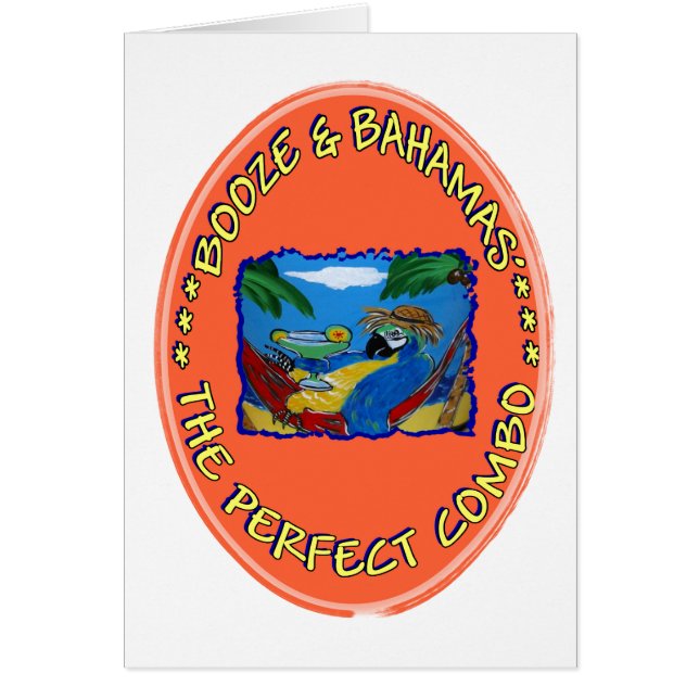 Cartão Bebida e Bahamas (Frente)