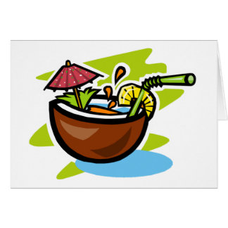 Cartão Bebida Tropical de Fruta Coconut 2