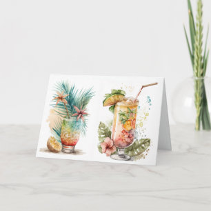 Cartão Bebidas de Aniversário