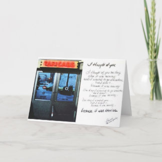 Cartão Because It Was Raining