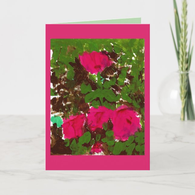 Cartão Bed of Roses Greeting Card (Frente)