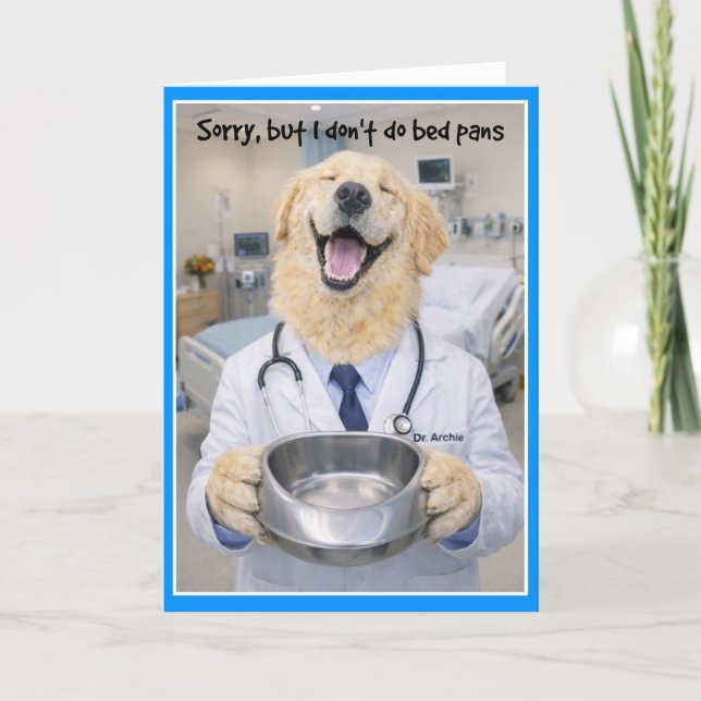 Cartão Bedpan Help Get Well Card  BPA-1 (Frente)