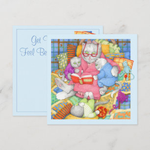 Cartão BEDTIME STORY Square Flare Get Good Card / Azul