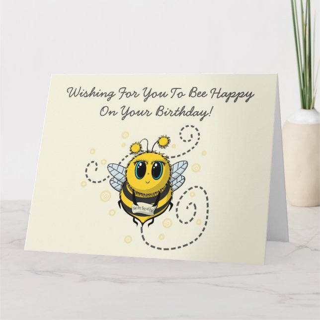 Cartão Bee Birthday Card (Frente)