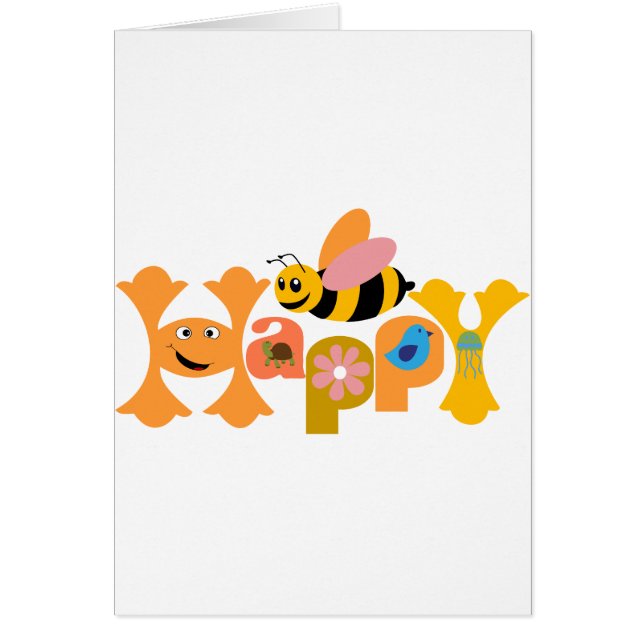 Cartão Bee Happy (Frente)