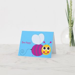 Cartão Bee Happy Bumblebee Notecard