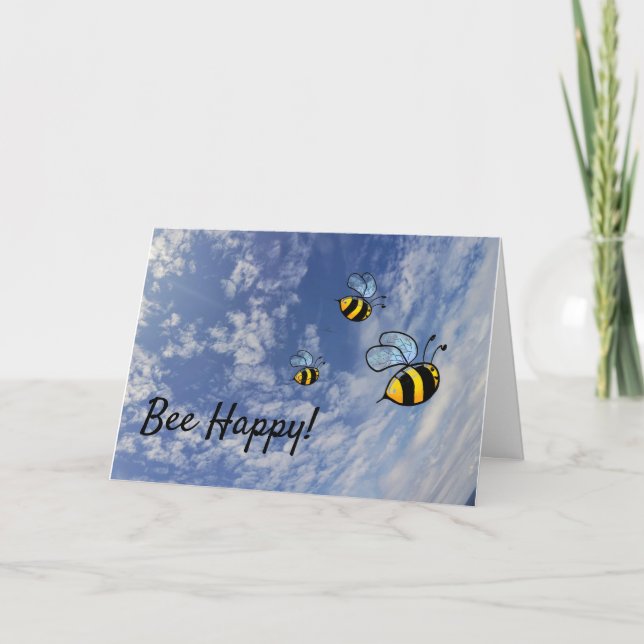 Cartão Bee Happy Card (Frente)