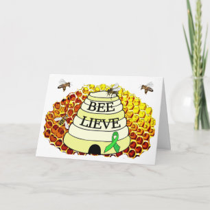 Cartão Bee-Lieve Honeycomb Lyme Disease Encouragement