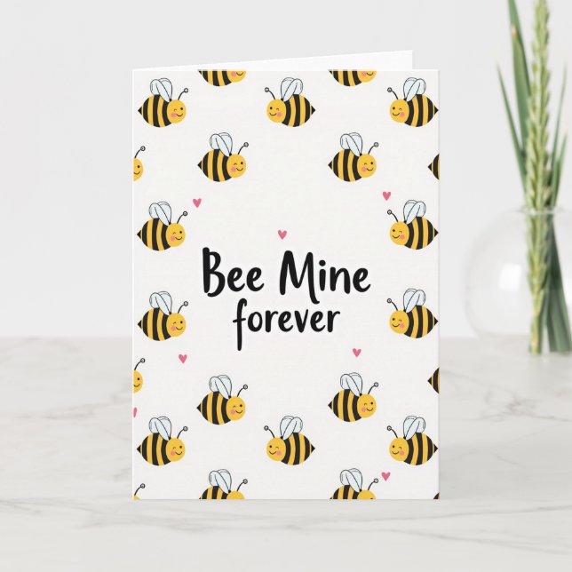 Cartão Bee Mine Forever Love Card (Frente)