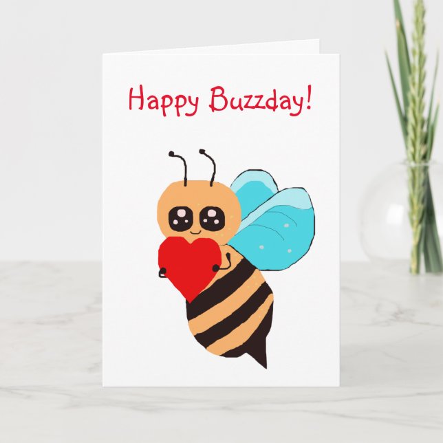 Cartão Bee My Love Birthday (Frente)