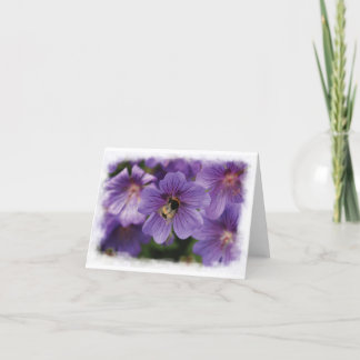 Cartão Bee On Flower Blank Greeting Card