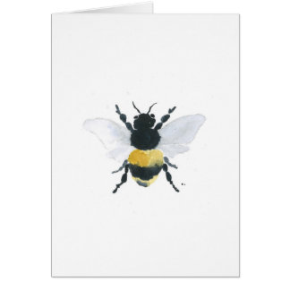 Cartão Bee Watercolor Impressão Greeting Card