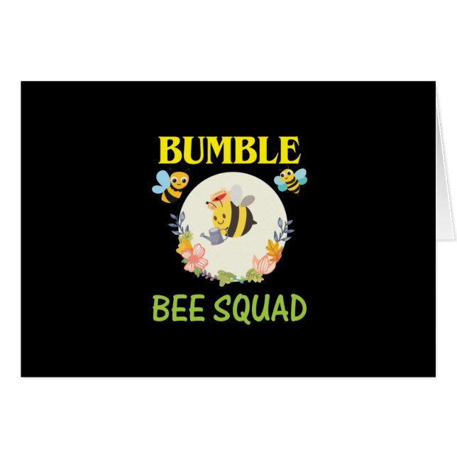 Cartão Beekeeper Art Bumble Bee Squad (Frente Horizontal)