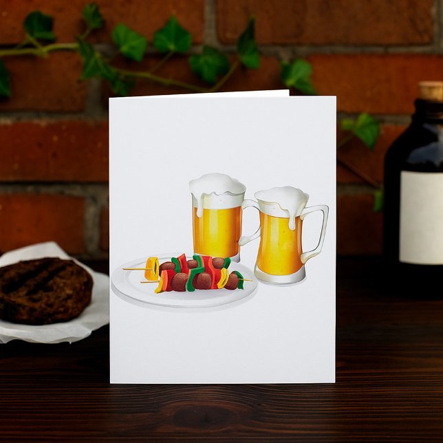 Cartão Beer And Barbecue Greeting Cards (Criador carregado)