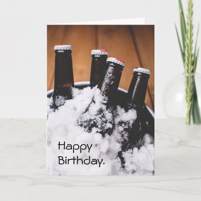 Cartão Beer Bucket List Birthday Card (Frente)