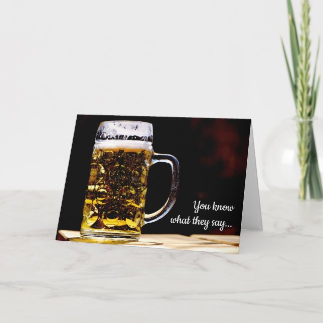 Cartão Beer today, gone tomorrow birthday card (Frente)