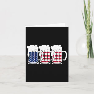 Cartão Beer U.A Flag Merica Bebendo American Men 4