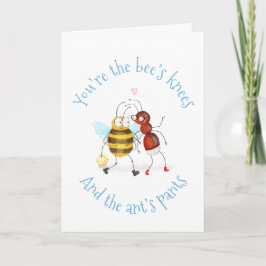 Cartão Bee's knees and ant's pants thank you card