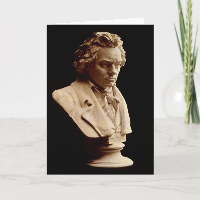 Cartão Beethoven bust statue (Frente)