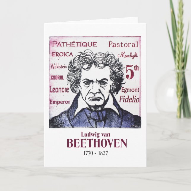 Cartão Beethoven greetings card (Frente)