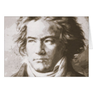 Cartão Beethoven In Sepia