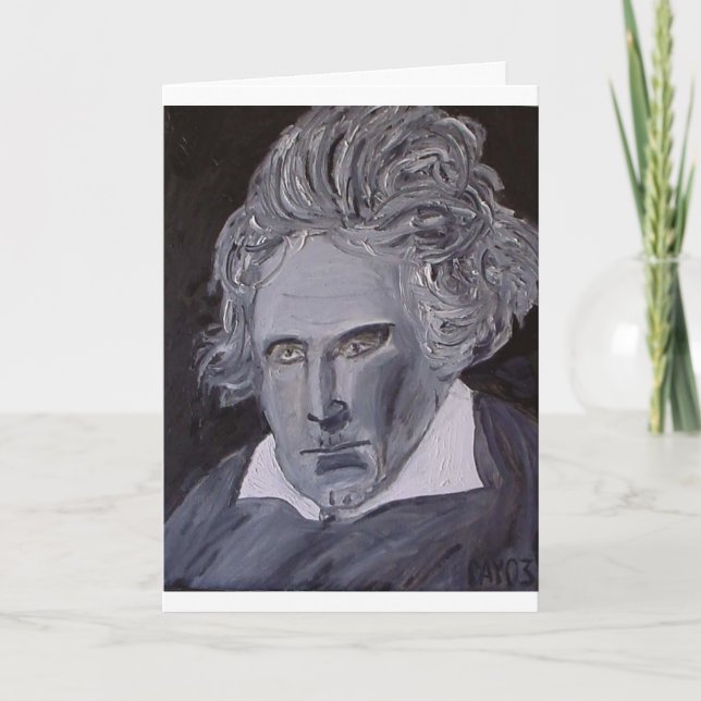 Cartão Beethoven note card (Frente)
