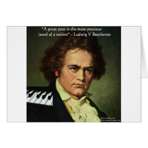 Cartão Beethoven & Poetas/Presentes de Citações Camisetas