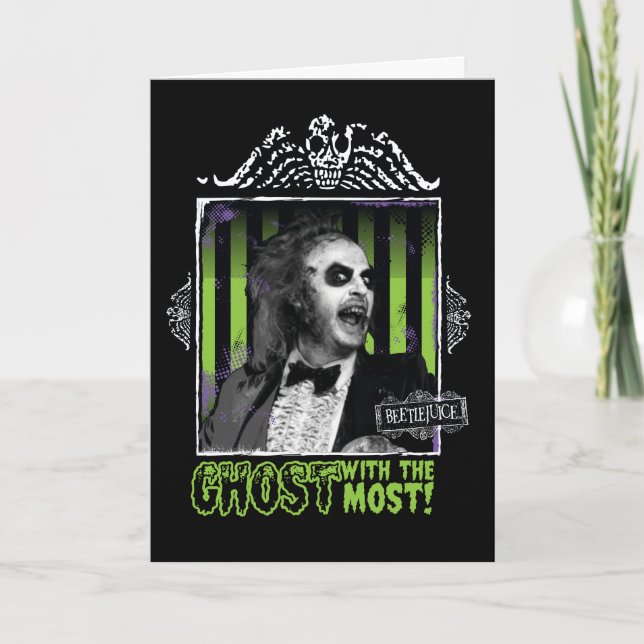 Cartão Beetlejuice | Retrato "Fantasma Com o Mais" (Frente)