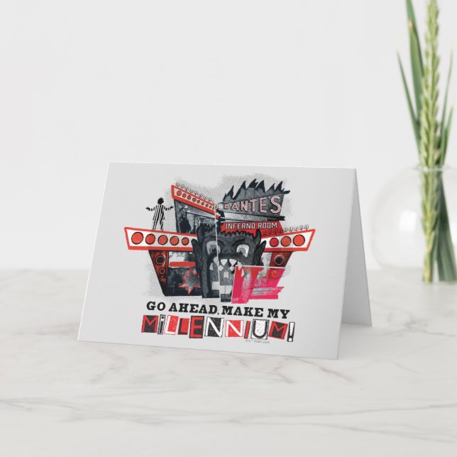 Cartão Beetlejuice | Vá em Frente Faça Meu Milênio (Frente)