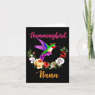 Cartão Beija-flor nana floral laço de passarinho amante d
