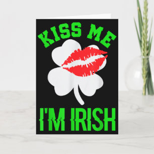 Cartão Beije Me Estou Irlandês Dia de São Patrício