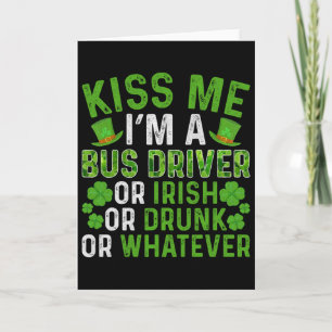 Cartão Beije Me Eu Sou Irlandês Bêbado Não Importa Motori
