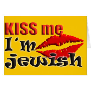 Cartão Beije-me que eu sou judaico