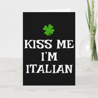 Cartão Beije Me Sou Italiano Dia de São Patrício Irlandês