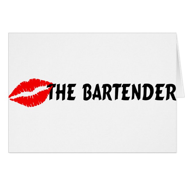 Cartão Beije O Barman (Frente Horizontal)