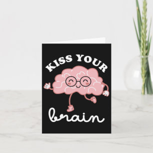 Cartão Beije seus Namorados cerebrais Engraçado Professor