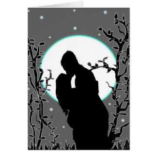 Cartão beijo da meia-noite