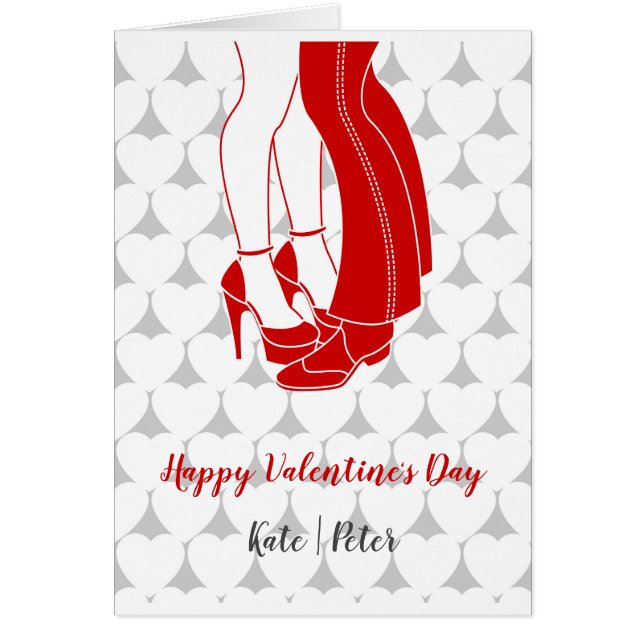 Cartão Beijo de casal no Dia de os namorados (Frente)