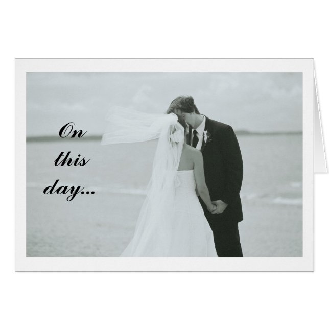 Cartão beijo de casamento (Frente Horizontal)