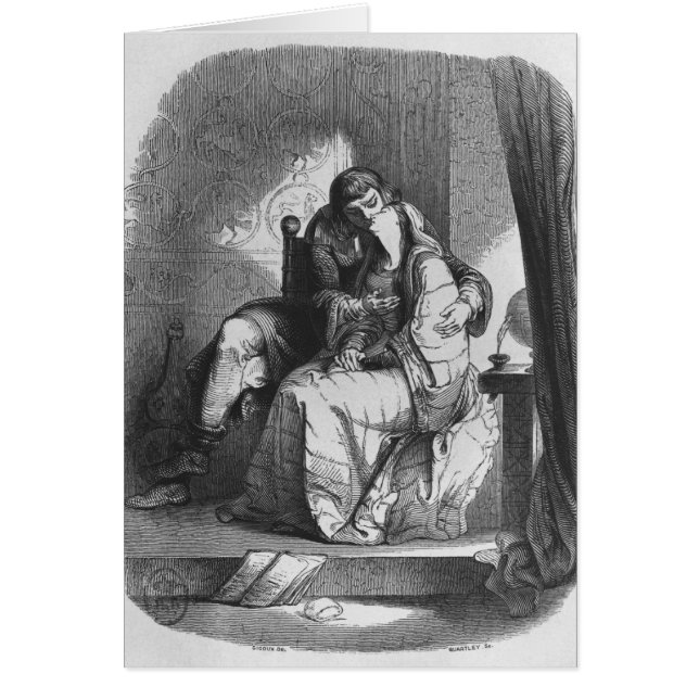 Cartão Beijo de Heloise e de Abelard (Frente)