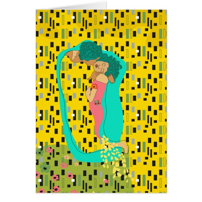 Cartão Beijo de Klimt (Frente)