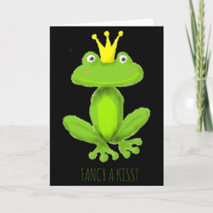 Cartão Beijo de Principe Sapo Desenho Dia dos Namorados T