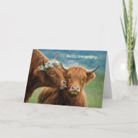 Beijo de Vaca das Terras Altas de Aniversário