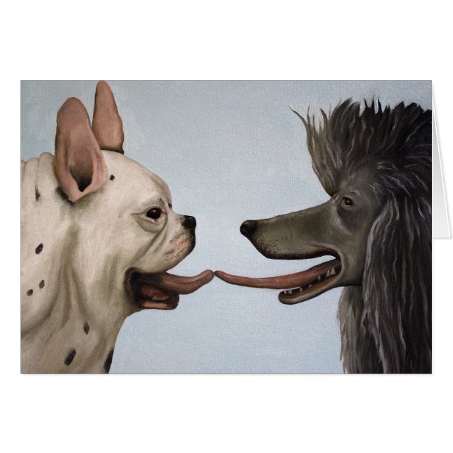 Cartão Beijo do francês (Frente Horizontal)