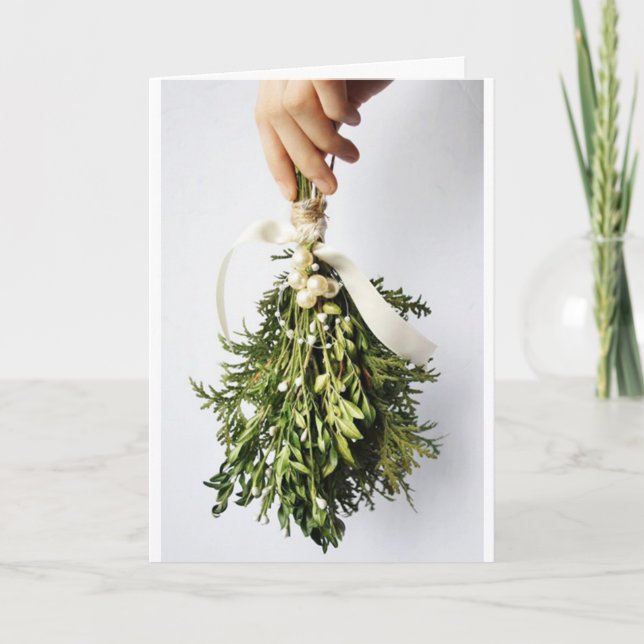 CARTÃO BEIJOS E DESEJOS E MISTOLETOS, COM CERTEZA (Frente)