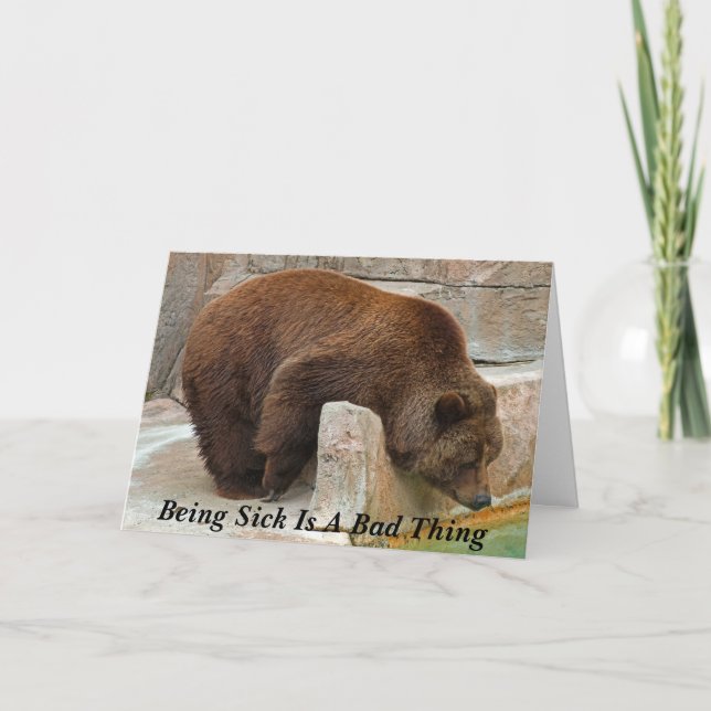 Cartão Being Sick Is A Bad Thing (Frente)